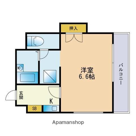 プレスト吉塚(1K/4階)の間取り写真