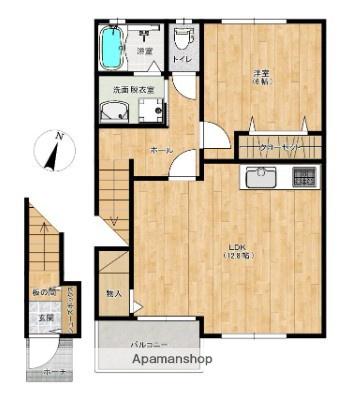 SUN HEALⅠ(1LDK/2階)の間取り写真