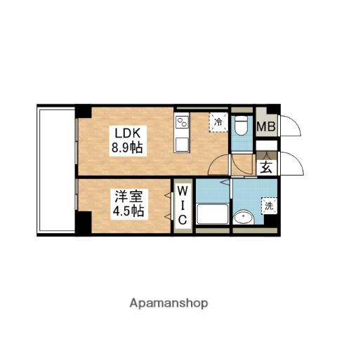 エルヴィータ箱崎(1LDK/7階)の間取り写真
