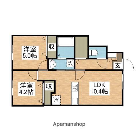 リマーレ長者原(2LDK/1階)の間取り写真