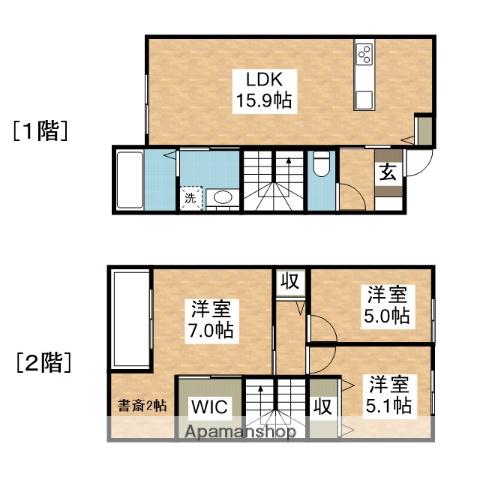 仮）キューズアパート花ヶ浦３丁目(3LDK)の間取り写真