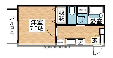 セントレイト須恵Ⅰ・Ⅱ(1K/1階)の間取り写真