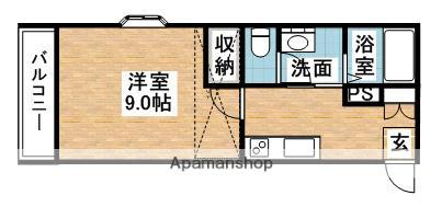 ルート門松駅Ⅰ(1K/2階)の間取り写真