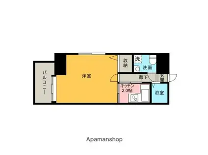エステート・モア・平尾パージュ(1K/4階)の間取り写真