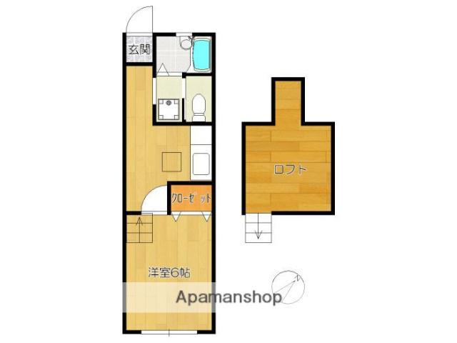 ヴォーノ レガーレ(1K/1階)の間取り写真