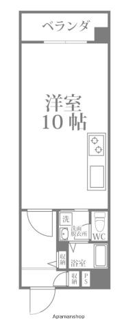 雑餉隈ステーションハイツ(ワンルーム/2階)の間取り写真