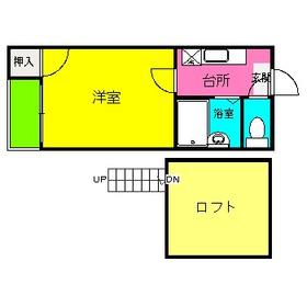 グレイスチトセ(1K/2階)の間取り写真