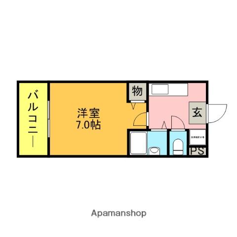 ラオム21(1K/3階)の間取り写真