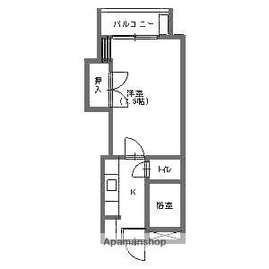 ライフネスト楓(1K/2階)の間取り写真