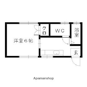 コーポ大野城(1K/1階)の間取り写真