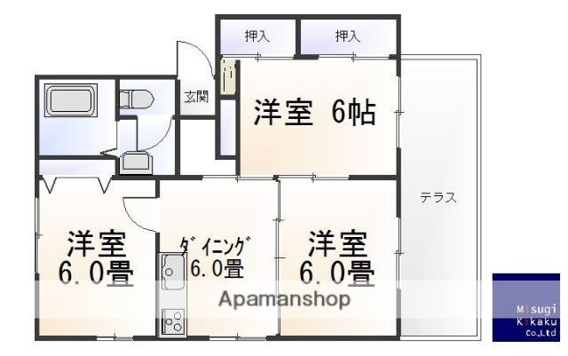 サンセールA(3DK/2階)の間取り写真