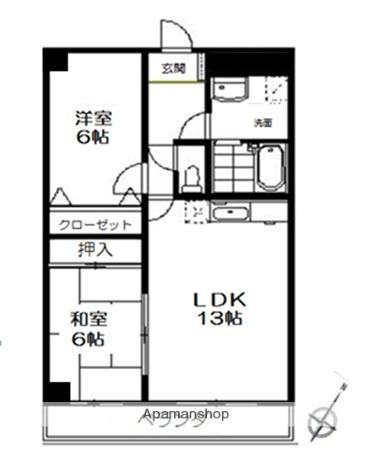 ウエストパークコート(3LDK/1階)の間取り写真