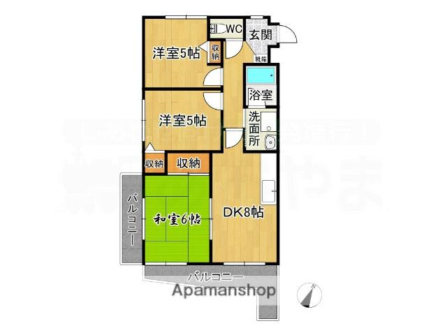 ソルクラージュ(3DK/2階)の間取り写真