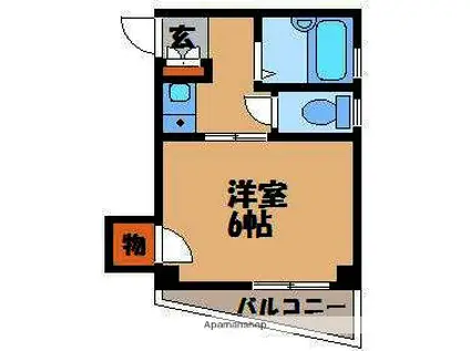 石坂ビル(1K/2階)の間取り写真