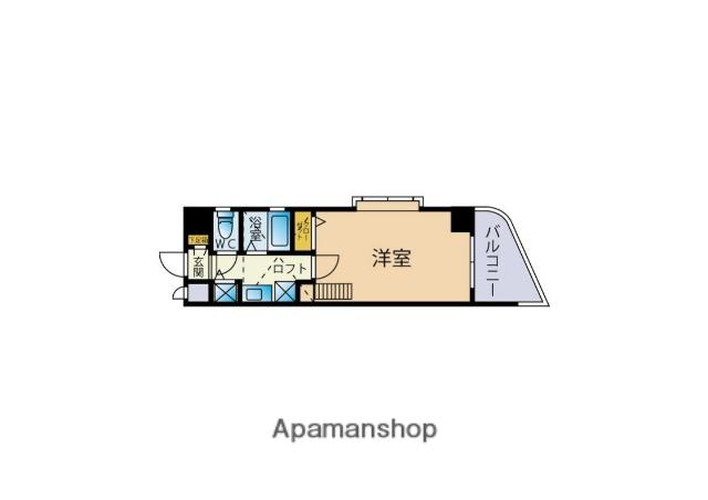パークコート太宰府(1K/6階)の間取り写真