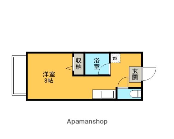 パルスリー下大利(ワンルーム/3階)の間取り写真