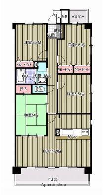サンコート博多の森(4LDK/4階)の間取り写真