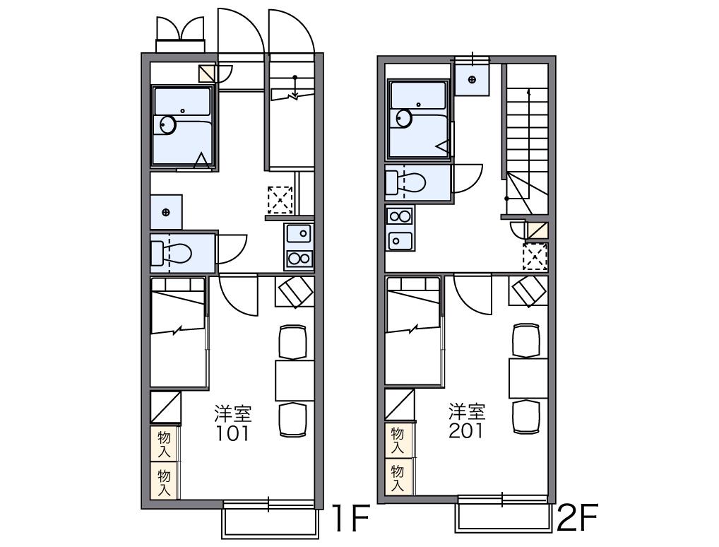 レオパレスサンコーポ御笠(1K/2階)の間取り写真