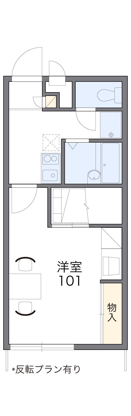 レオパレス カサブランカⅢ(1K/1階)の間取り写真