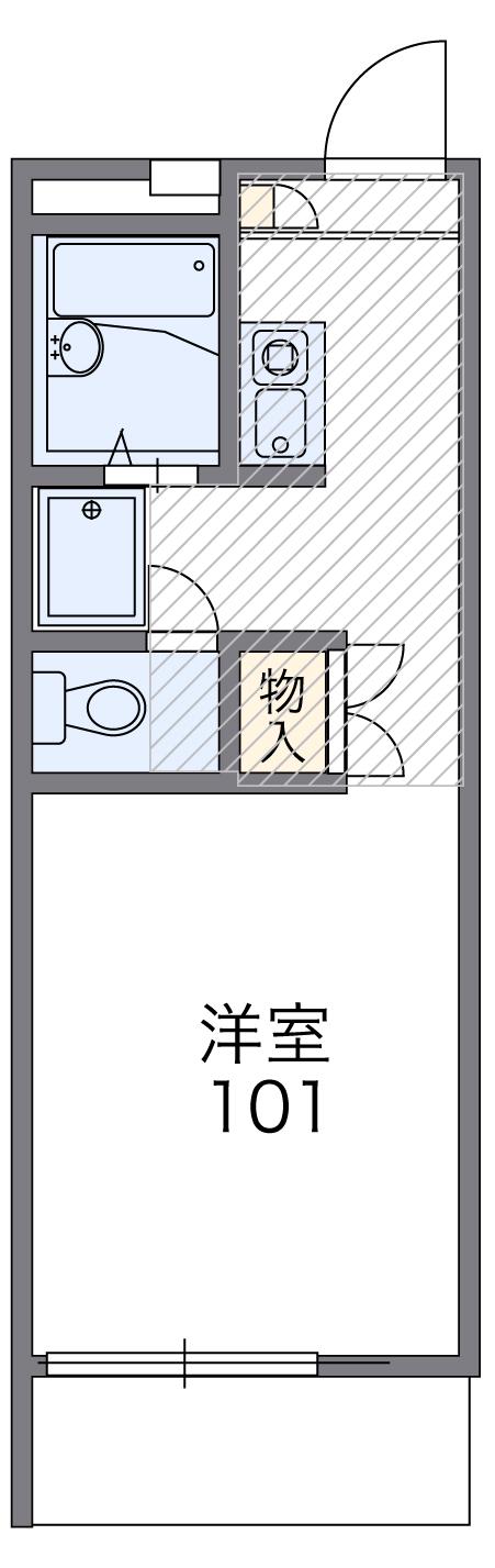 レオパレスフィオーレ(1K/1階)の間取り写真