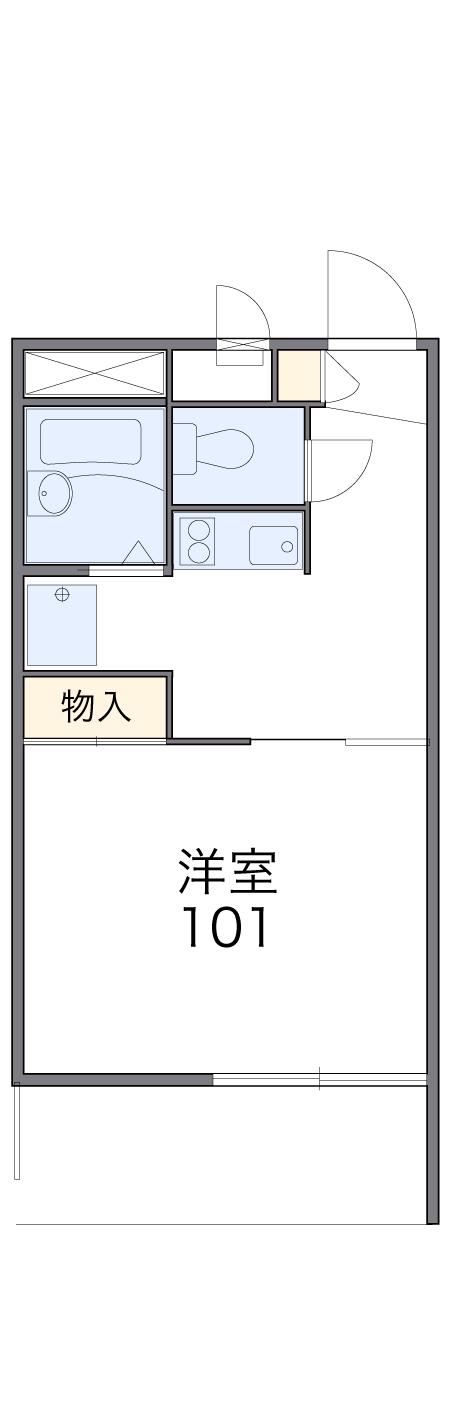 レオパレスドムス筑紫野(1K/1階)の間取り写真