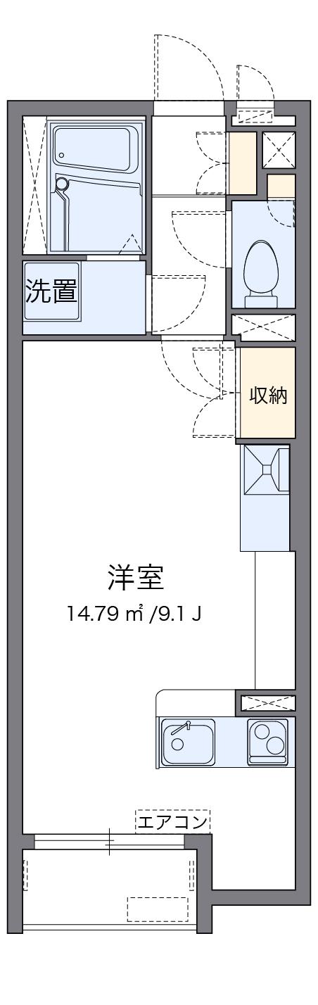 ミランダ三福Ⅲ(ワンルーム/2階)の間取り写真