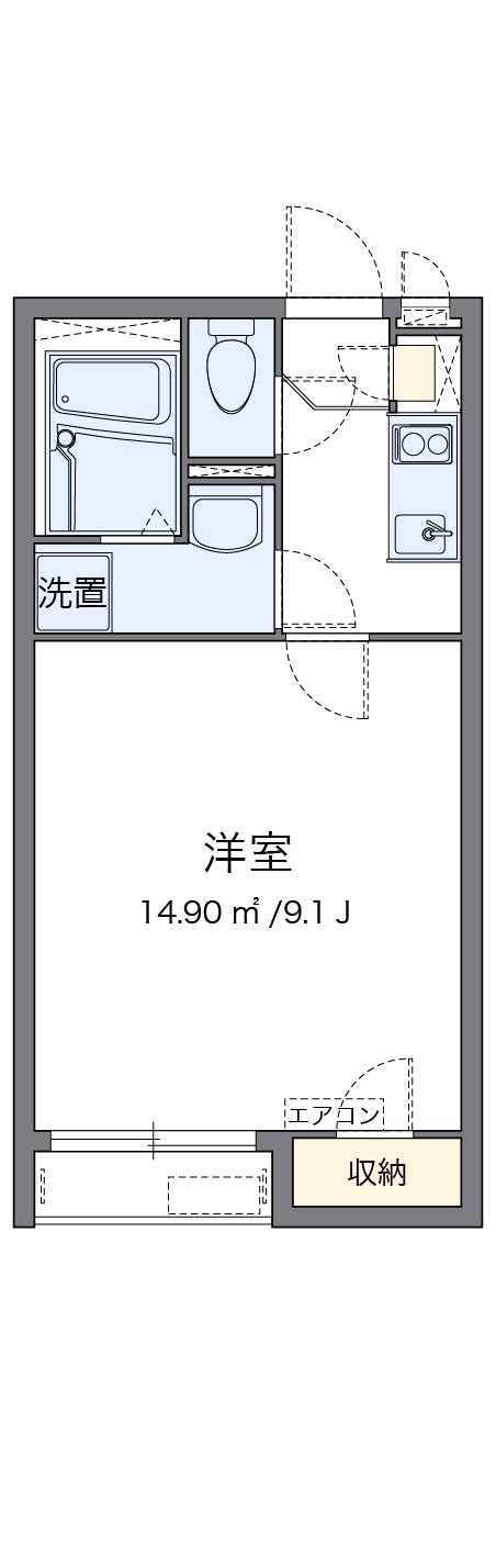 クレイノ太宰府(1K/2階)の間取り写真