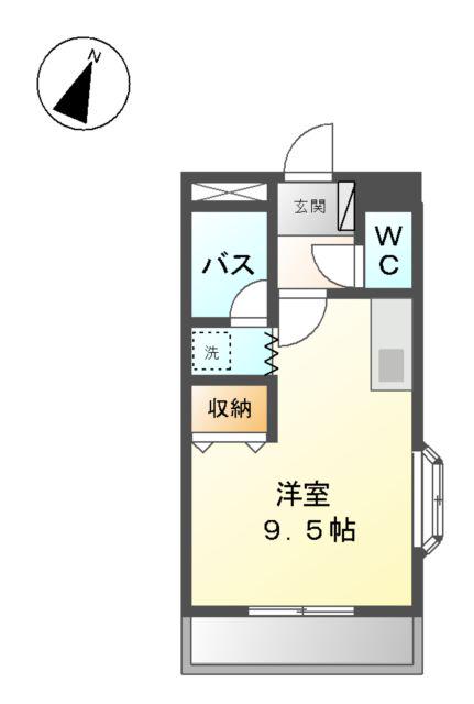 フォーレストパイン(ワンルーム/2階)の間取り写真