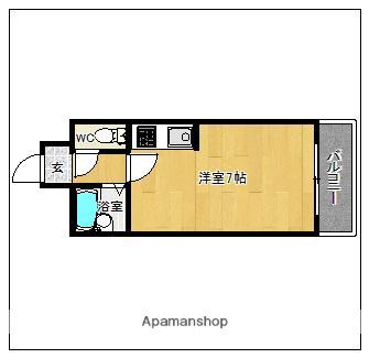 プレアール紫(ワンルーム/1階)の間取り写真