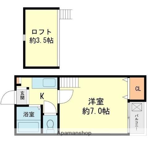 ツリーハウス(ワンルーム/1階)の間取り写真