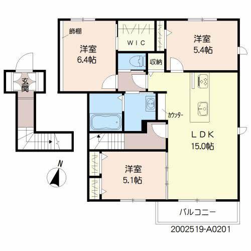 ル・ヴァン(3LDK/2階)の間取り写真