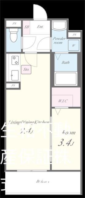MOMO(1LDK/1階)の間取り写真