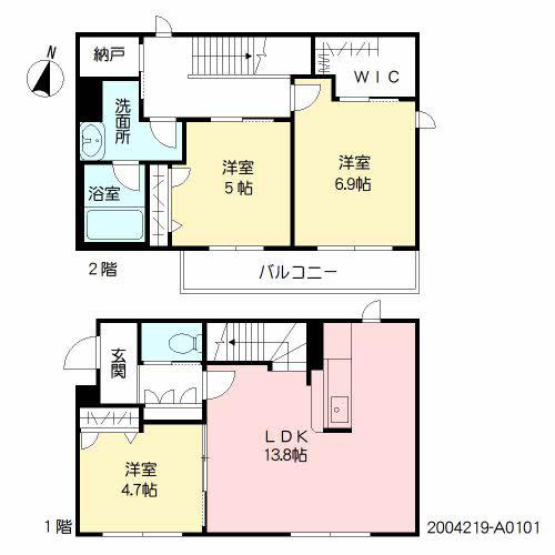 シャーメゾンT&S(3LDK/1階)の間取り写真