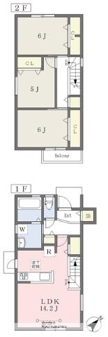 ＬＥＡＵ　ＢＬＡＮＣＨＥ　Ｃ(3LDK)の間取り写真