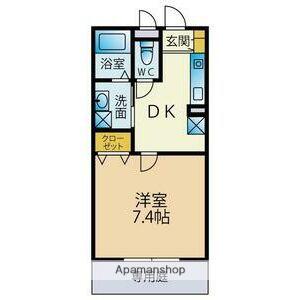 アムール土井(1K/2階)の間取り写真