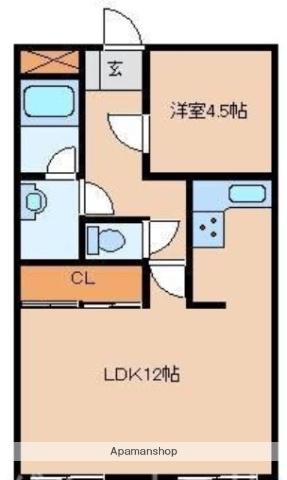 アビタシオン夜須(1LDK/3階)の間取り写真