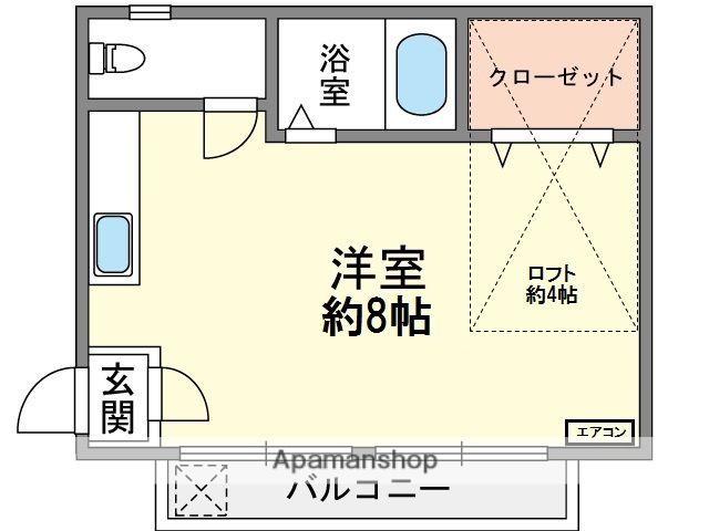 フォレストテラス二日市(ワンルーム/3階)の間取り写真
