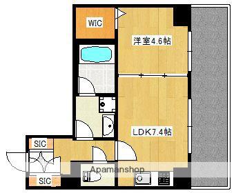 トロワ二日市(1DK/1階)の間取り写真