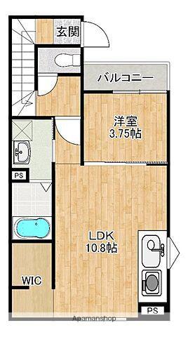シャインラッシュⅠ(1LDK/1階)の間取り写真