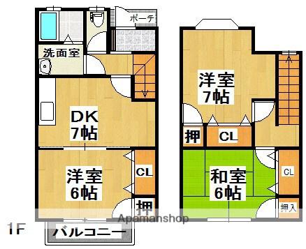 アネックス3(3DK/1階)の間取り写真