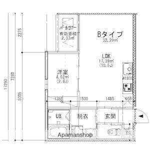 オルチカ(1LDK/2階)の間取り写真