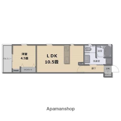 サフィオ弐番館(1LDK/2階)の間取り写真