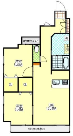 ARISTA SHIRAKIBARU(2LDK/9階)の間取り写真