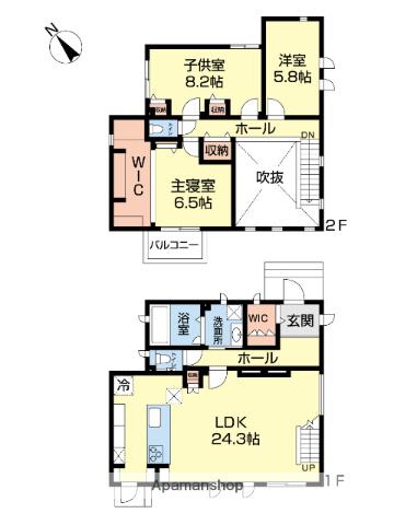 西鉄天神大牟田線 紫駅 徒歩31分 2階建 築15年(3LDK)の間取り写真
