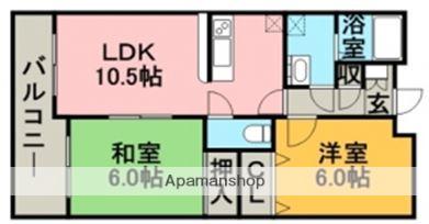 グランドハイム和白(2LDK/2階)の間取り写真