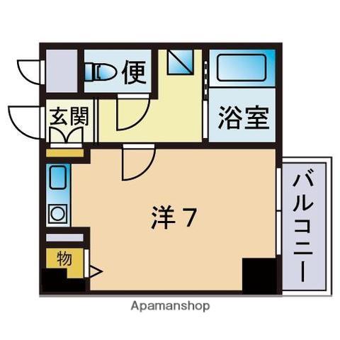ボナール香住ヶ丘(ワンルーム/1階)の間取り写真