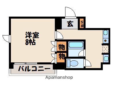 タイタス.香住ヶ丘(1K/5階)の間取り写真