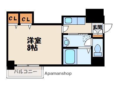 タイタス.香住ヶ丘(1K/2階)の間取り写真