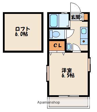 フーガ・アネックスⅠ号館(1K/1階)の間取り写真