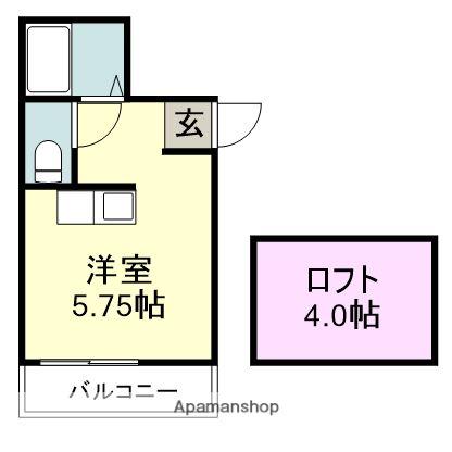 アーデンハイム下原(ワンルーム/2階)の間取り写真